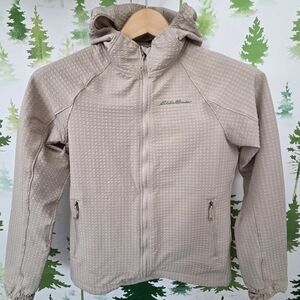 Eddie Bauer Tan Waffle Hooded Jacket